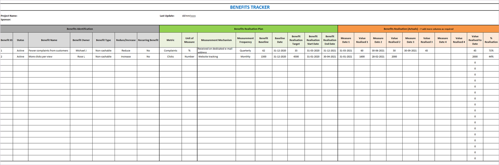 Benefit Tracker